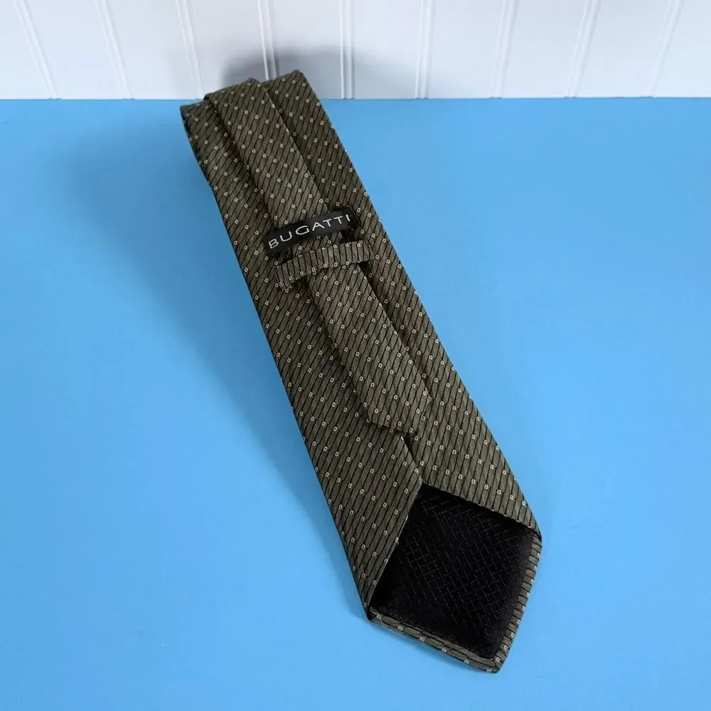 Bugatti Brown Textured Silk Tie